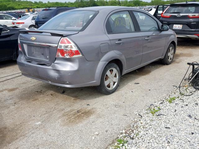 KL1TD56E89B640385 - 2009 CHEVROLET AVEO LS GRAY photo 4