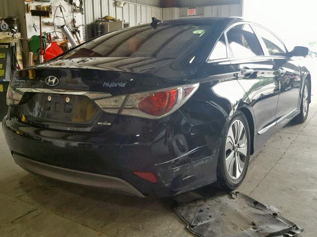 KMHEC4A4XFA126564 - 2015 HYUNDAI SONATA HYB BLACK photo 4