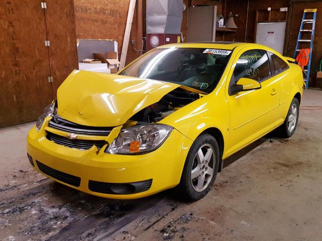 1G1AL18F587180064 - 2008 CHEVROLET COBALT LT YELLOW photo 2