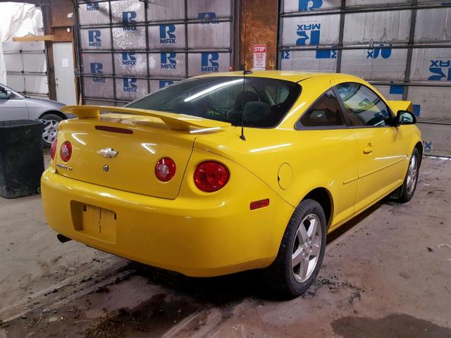 1G1AL18F587180064 - 2008 CHEVROLET COBALT LT YELLOW photo 4