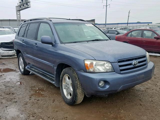 JTEEP21A170228065 - 2007 TOYOTA HIGHLANDER BLUE photo 1