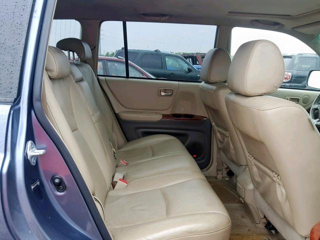 JTEEP21A170228065 - 2007 TOYOTA HIGHLANDER BLUE photo 6