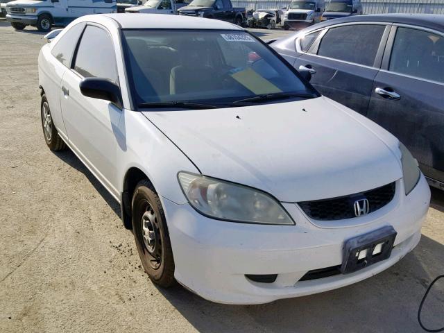 1HGEM22145L050435 - 2005 HONDA CIVIC DX V WHITE photo 1