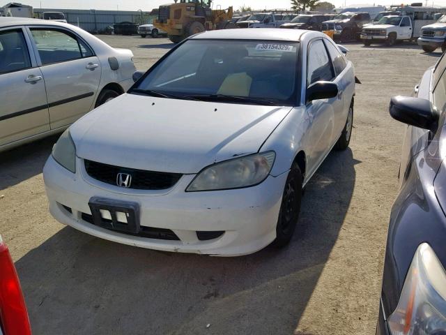 1HGEM22145L050435 - 2005 HONDA CIVIC DX V WHITE photo 2