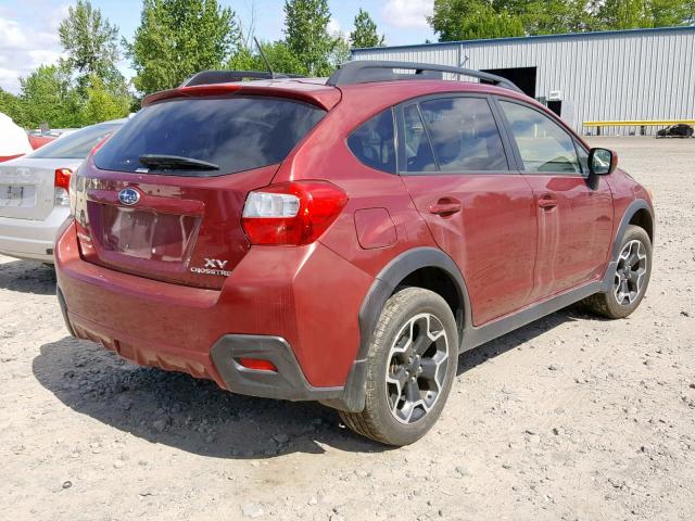 JF2GPAWC3D2866630 - 2013 SUBARU XV CROSSTR RED photo 4