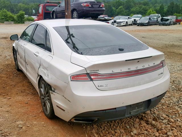 3LN6L2J92DR800343 - 2013 LINCOLN MKZ WHITE photo 3