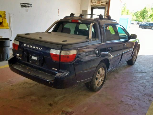 4S4BT63C955105277 - 2005 SUBARU BAJA TURBO BLUE photo 4