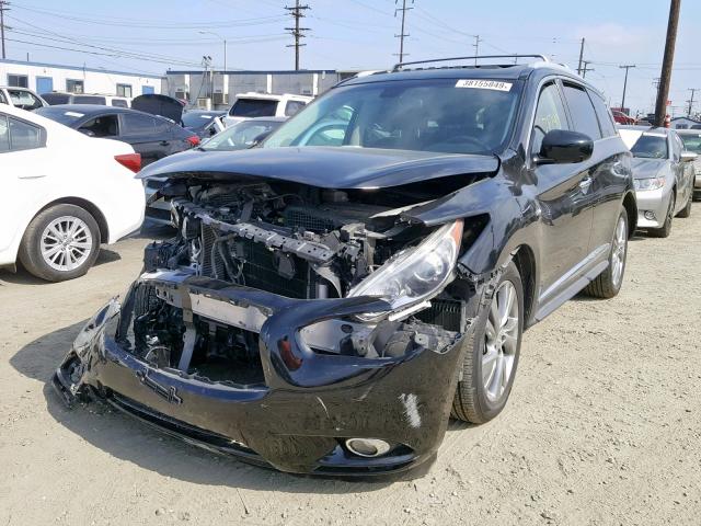 5N1CL0MN6EC516875 - 2014 INFINITI QX60 HYBRI BLACK photo 2