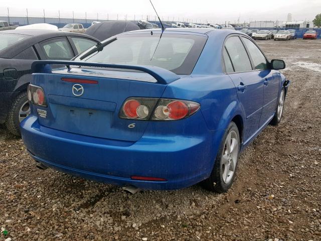 1YVHP84C985M11083 - 2008 MAZDA 6 I BLUE photo 4