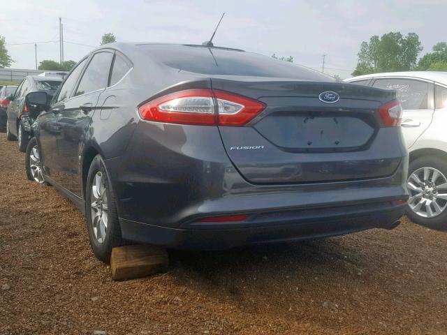 3FA6P0G74FR257461 - 2015 FORD FUSION S GRAY photo 3