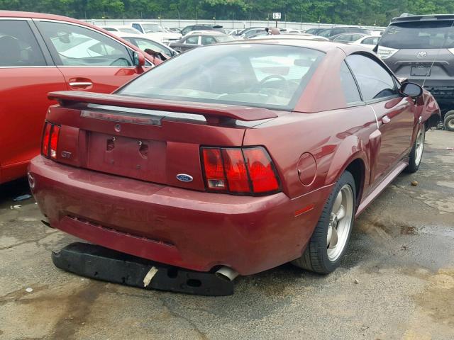 1FAFP42X64F110700 - 2004 FORD MUSTANG GT RED photo 4