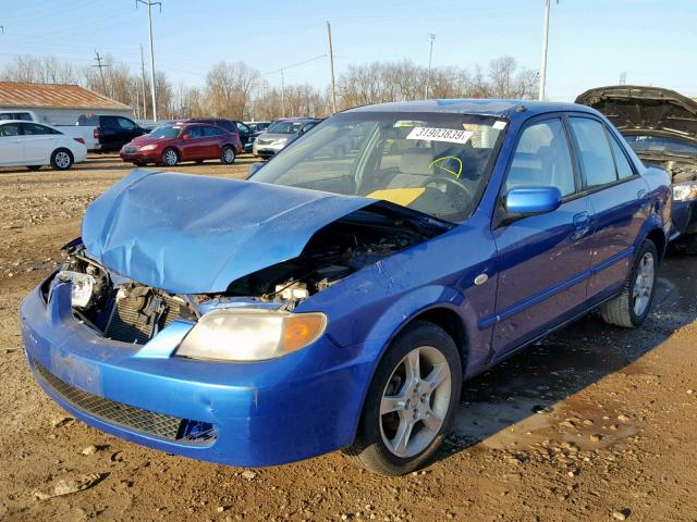 JM1BJ225630174038 - 2003 MAZDA PROTEGE DX BLUE photo 2