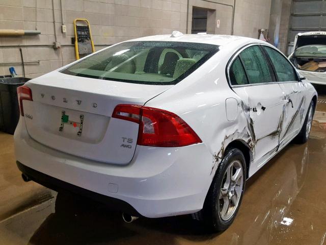 YV1612FH7D2189752 - 2013 VOLVO S60 T5 WHITE photo 4