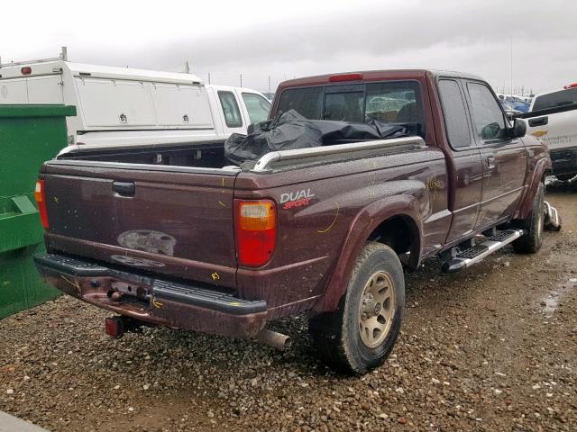 4F4YR46V23TM03846 - 2003 MAZDA B3000 CAB BURGUNDY photo 4