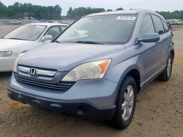 JHLRE38728C040945 - 2008 HONDA CR-V EXL BLUE photo 2