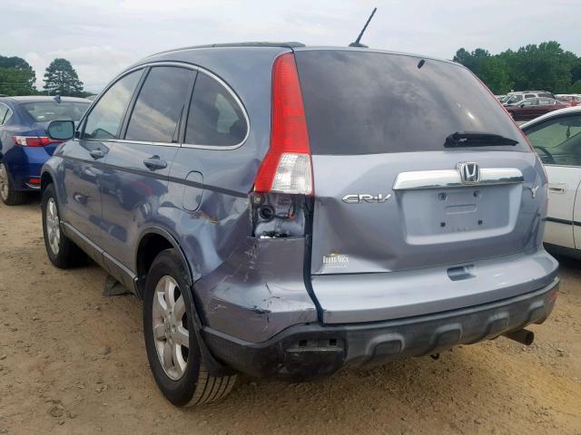 JHLRE38728C040945 - 2008 HONDA CR-V EXL BLUE photo 3