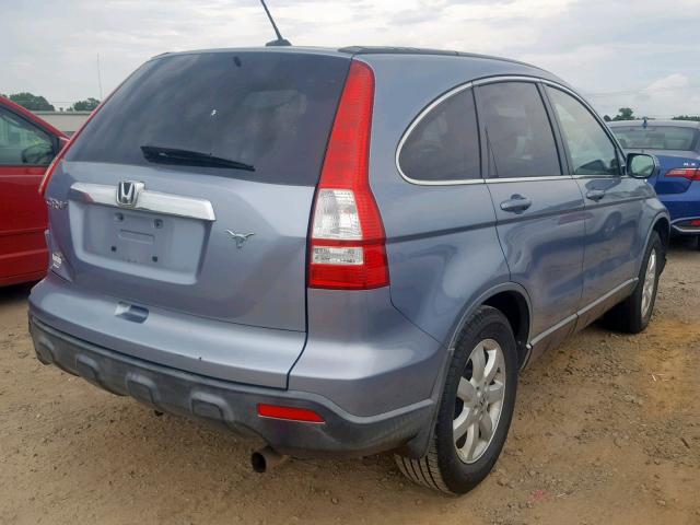 JHLRE38728C040945 - 2008 HONDA CR-V EXL BLUE photo 4