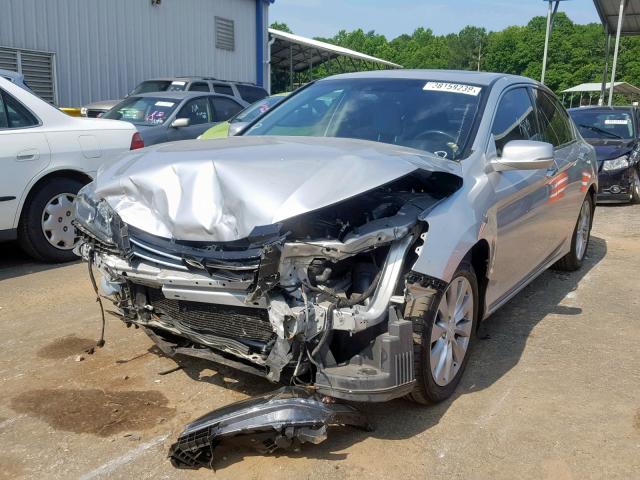 1HGCR3F86DA043356 - 2013 HONDA ACCORD EXL SILVER photo 2