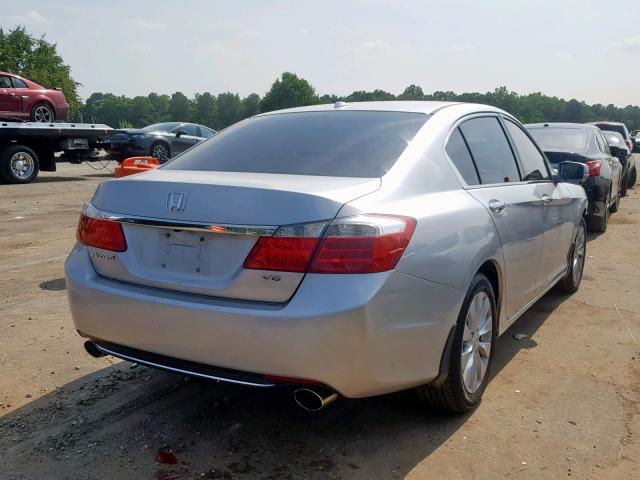 1HGCR3F86DA043356 - 2013 HONDA ACCORD EXL SILVER photo 4