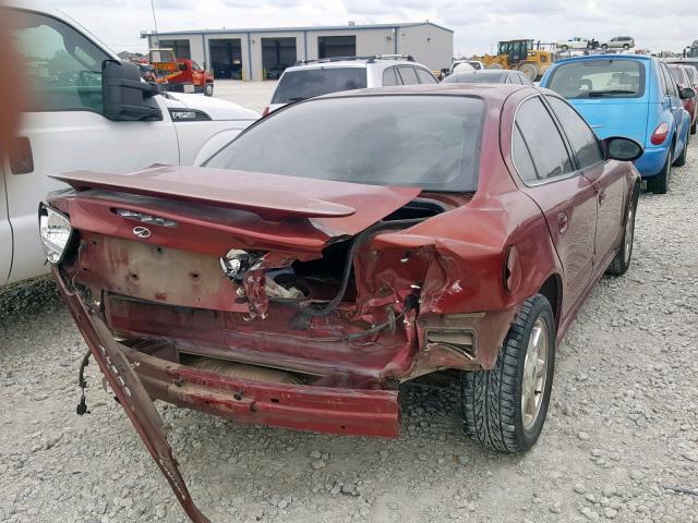 1G3NF52E41C275963 - 2001 OLDSMOBILE ALERO GLS BURGUNDY photo 4