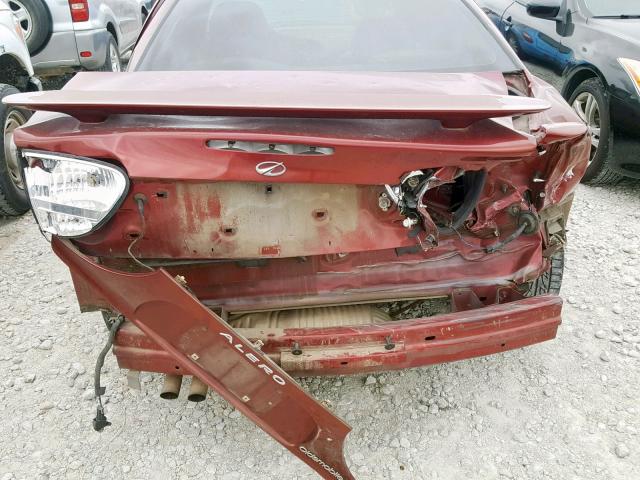 1G3NF52E41C275963 - 2001 OLDSMOBILE ALERO GLS BURGUNDY photo 9