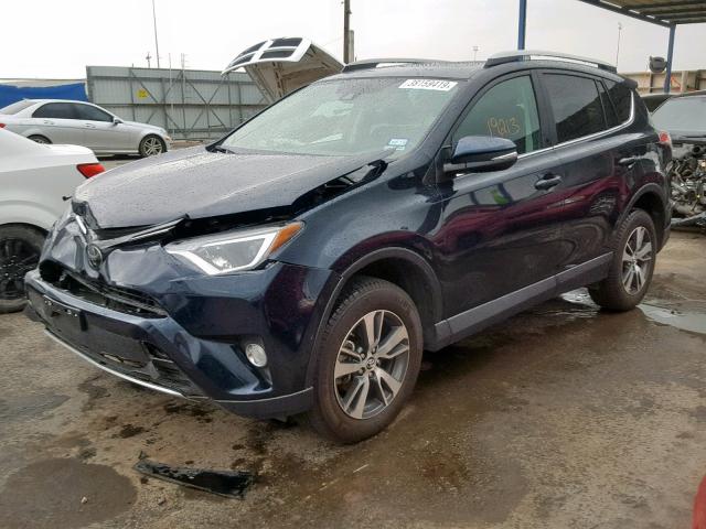 2T3RFREVXJW705352 - 2018 TOYOTA RAV4 ADVEN BLUE photo 2