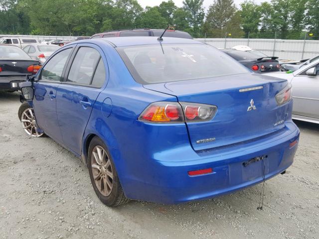 JA32U2FU2GU000523 - 2016 MITSUBISHI LANCER ES BLUE photo 3