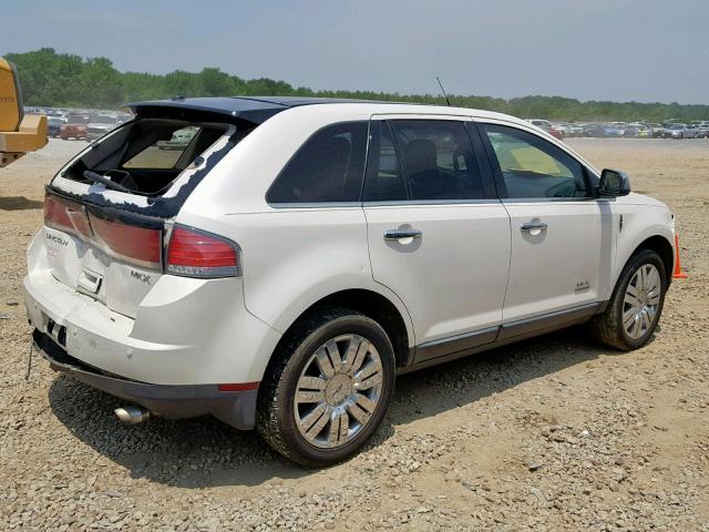 2LMDU68C98BJ14208 - 2008 LINCOLN MKX WHITE photo 4