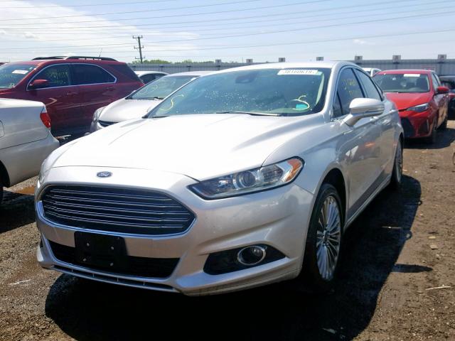 3FA6P0D94ER212122 - 2014 FORD FUSION TIT SILVER photo 2