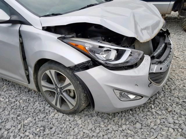 KMHDH6AH8EU028609 - 2014 HYUNDAI ELANTRA CO SILVER photo 9