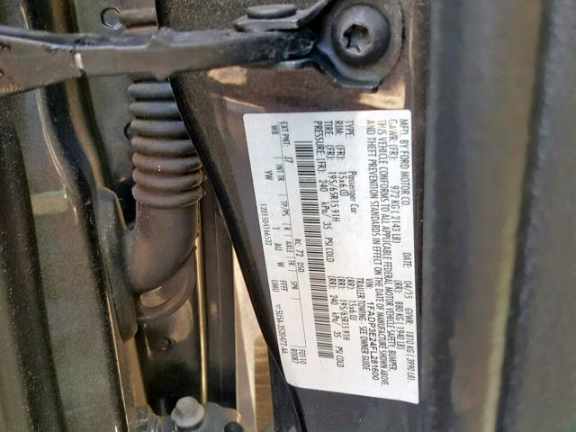 1FADP3E24FL281600 - 2015 FORD FOCUS S GRAY photo 10