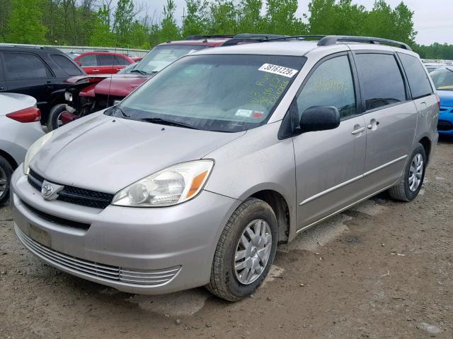 5TDZA23C44S198199 - 2004 TOYOTA SIENNA CE GRAY photo 2