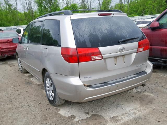 5TDZA23C44S198199 - 2004 TOYOTA SIENNA CE GRAY photo 3