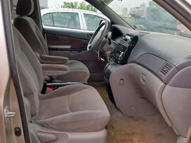 5TDZA23C44S198199 - 2004 TOYOTA SIENNA CE GRAY photo 5