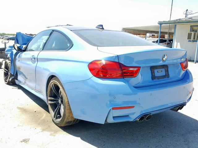 WBS3R9C59FK330417 - 2015 BMW M4 BLUE photo 3