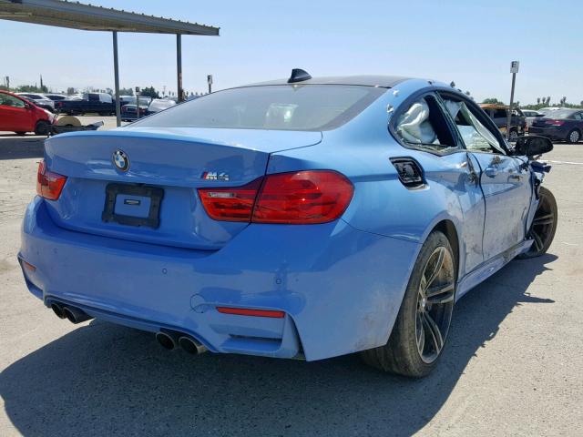 WBS3R9C59FK330417 - 2015 BMW M4 BLUE photo 4