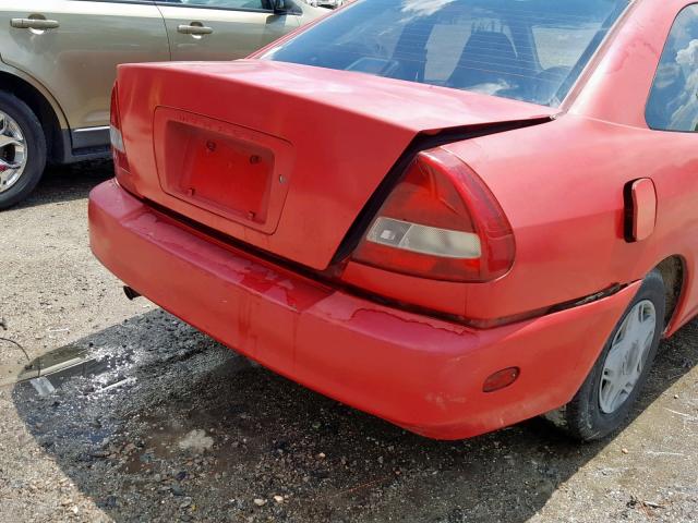 JA3AY11A3WU000391 - 1998 MITSUBISHI MIRAGE DE RED photo 9