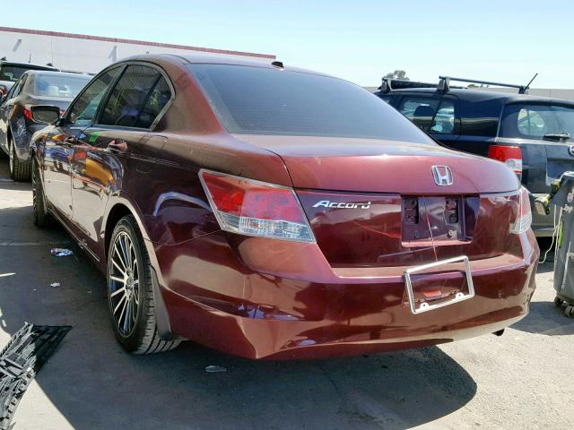 1HGCP26879A063123 - 2009 HONDA ACCORD EXL BURGUNDY photo 3