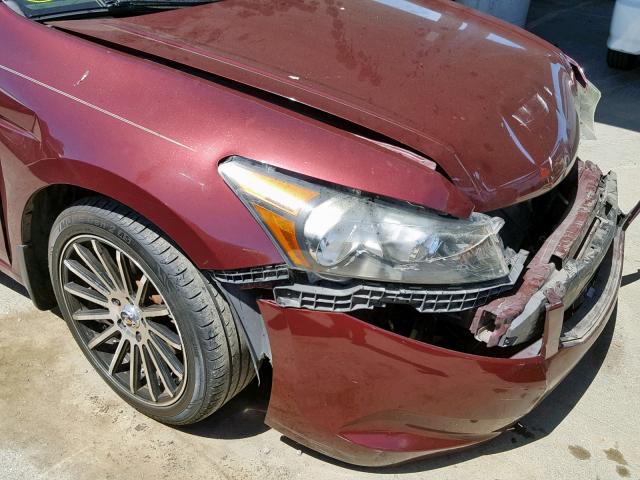 1HGCP26879A063123 - 2009 HONDA ACCORD EXL BURGUNDY photo 9