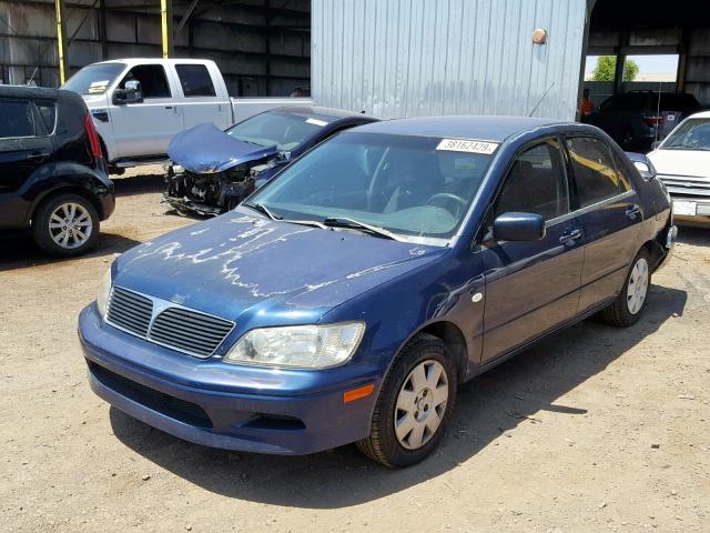 JA3AJ26E63U113642 - 2003 MITSUBISHI LANCER ES BLUE photo 2