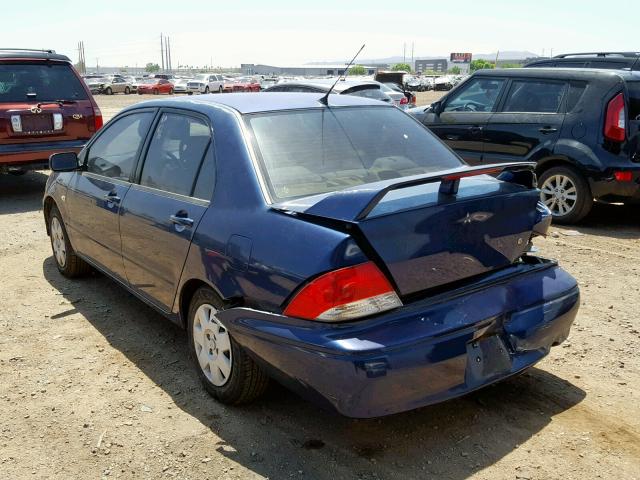 JA3AJ26E63U113642 - 2003 MITSUBISHI LANCER ES BLUE photo 3