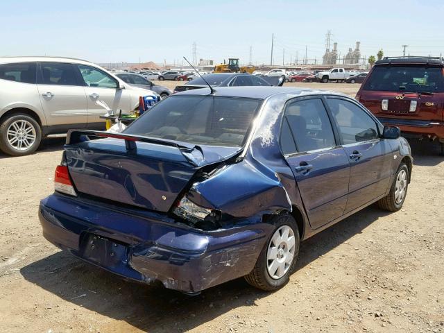 JA3AJ26E63U113642 - 2003 MITSUBISHI LANCER ES BLUE photo 4