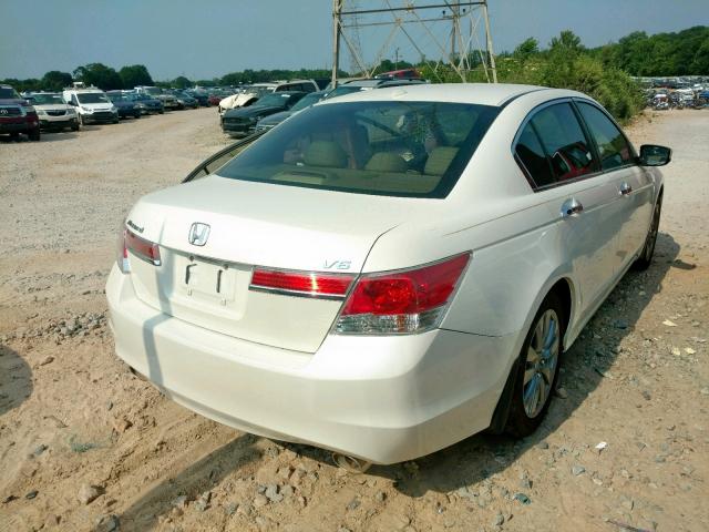 1HGCP3F81BA003107 - 2011 HONDA ACCORD EXL WHITE photo 4