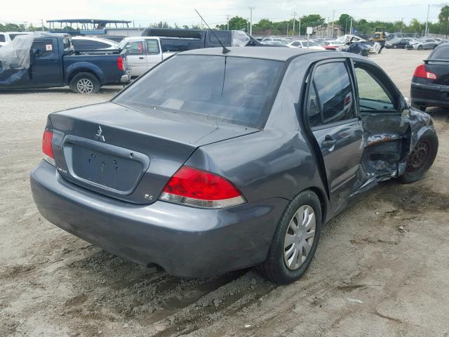 JA3AJ26E26U059003 - 2006 MITSUBISHI LANCER ES GRAY photo 4