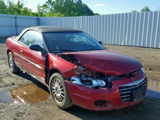 1C3EL45X34N334899 - 2004 CHRYSLER SEBRING LX BURGUNDY photo 1