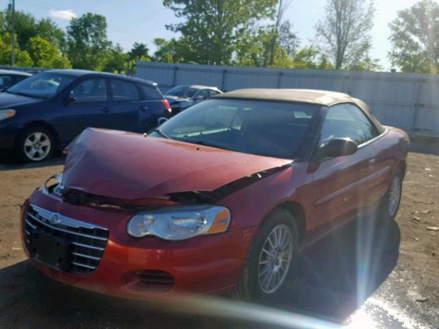 1C3EL45X34N334899 - 2004 CHRYSLER SEBRING LX BURGUNDY photo 2