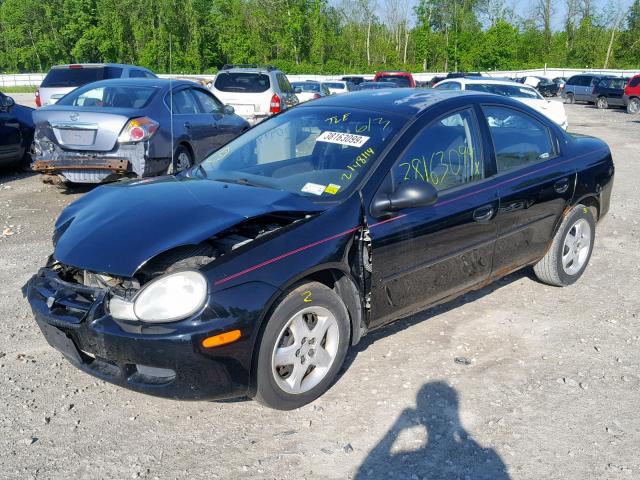 1B3ES46C32D503012 - 2002 DODGE NEON SE BLACK photo 2