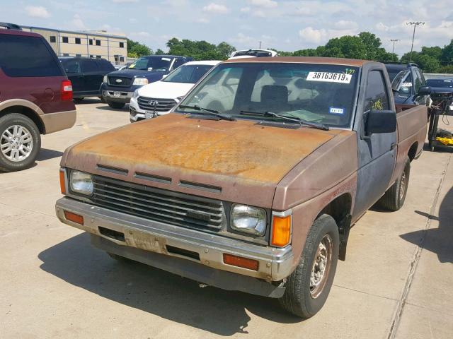 1N6ND11S4HC375705 - 1987 NISSAN D21 SHORT MAROON photo 2