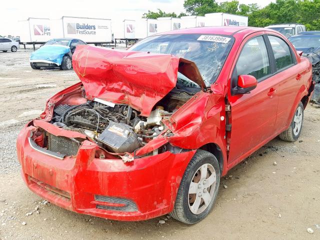 KL1TD56617B088699 - 2007 CHEVROLET AVEO BASE RED photo 2