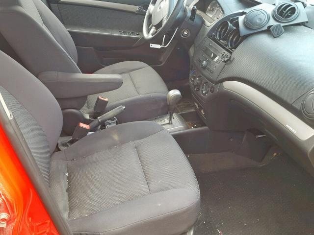 KL1TD56617B088699 - 2007 CHEVROLET AVEO BASE RED photo 5